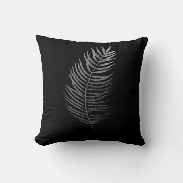 Palm Frond Silhouette Kussen (Voorkant)