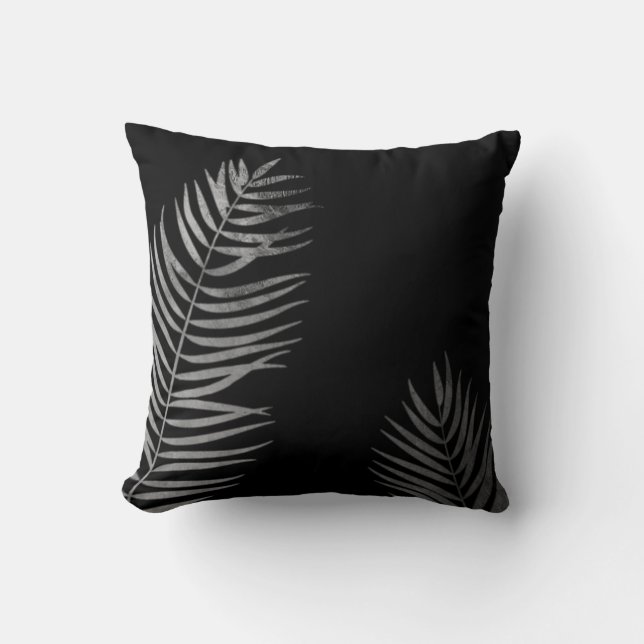Palm Frond Silhouette Sierkussen (Voorkant)