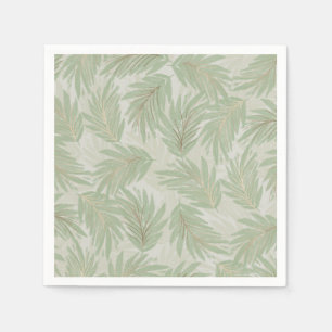 Palm Fronds Green Gold Servet