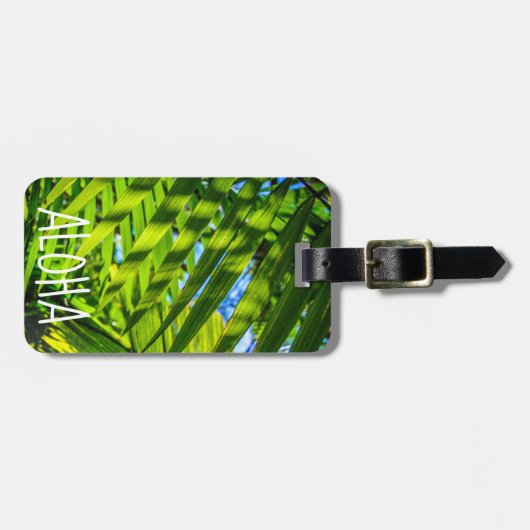Palm Fronds, Grove Boerderij, Kauai, Hawaii - Aloh Bagagelabel (Voorkant horizontaal)