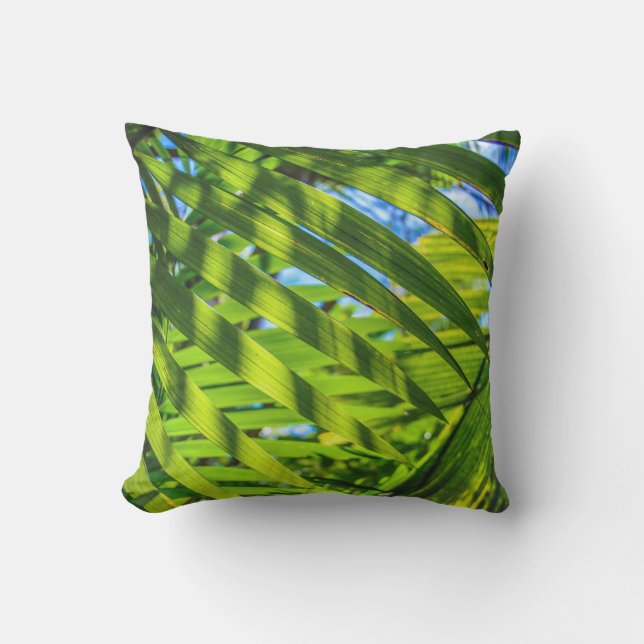 Palm fronds Hawaiian Tropical Reversible Outdoor Buitenkussen (Voorkant)