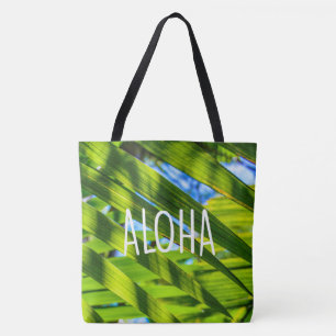 Palm Fronds, Kauai, Aloha Hawaiian Beach Bag Tote Bag