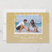 Palm Fronds kerstfoto Kaart (Voorkant)