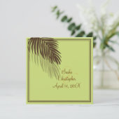 PALM FRONDS SILHOUETTE/DIY achtergrond Kaart (Staand voorkant)
