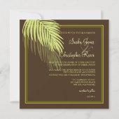 PALM FRONDS SILHOUETTE/DIY achtergrond Kaart (Achterkant)