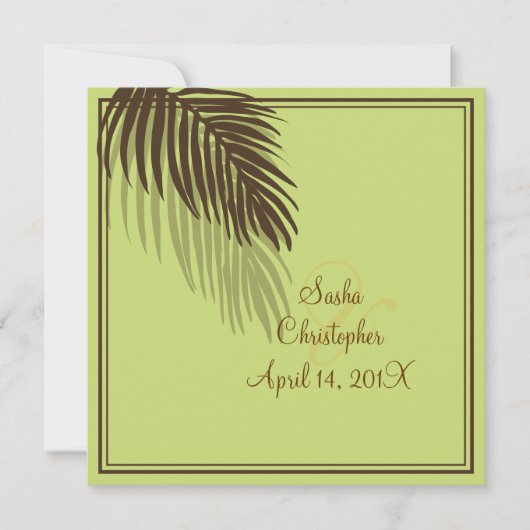 PALM FRONDS SILHOUETTE/DIY achtergrond Kaart (Voorkant)