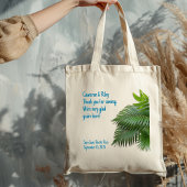Palm Fronds Tropical Wedding Welcome Tote Bag