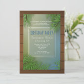 Palm Fronds uitnodiging (Staand voorkant)