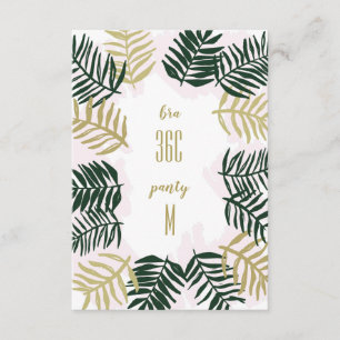 Palm Getaway Bachelorette Party Invitation Insert Informatiekaartje