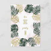 Palm Getaway Bachelorette Party Uitnodiging Invoeg Informatiekaartje (Voorkant)