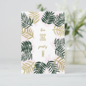 Palm Getaway Bachelorette Party Uitnodiging Invoeg Informatiekaartje (Staand voorkant)