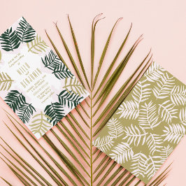 Palm Getaway Destination Wedding Invitation Kaart