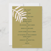 Palm Getaway tropische bachelorette Kaart (Achterkant)