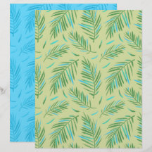 Palm Green Schrapboek Papier