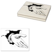 Palm Handout Rubber Art Stamp Rubberstempel (Gestempeld)