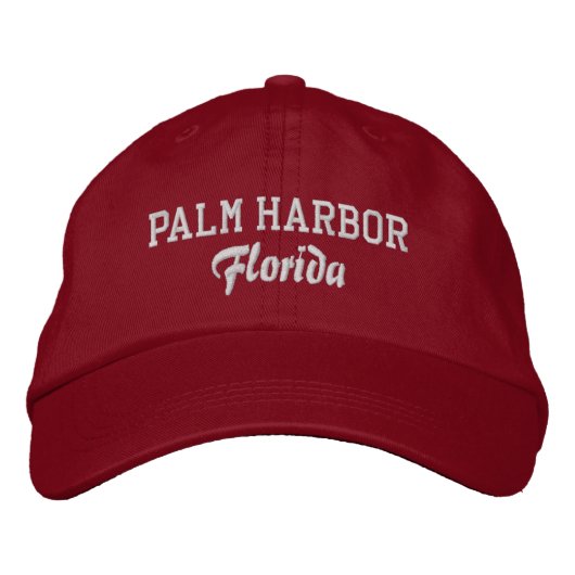 Palm Harbour Florida Geborduurde Baseball Hat Geborduurde Pet (Voorkant)