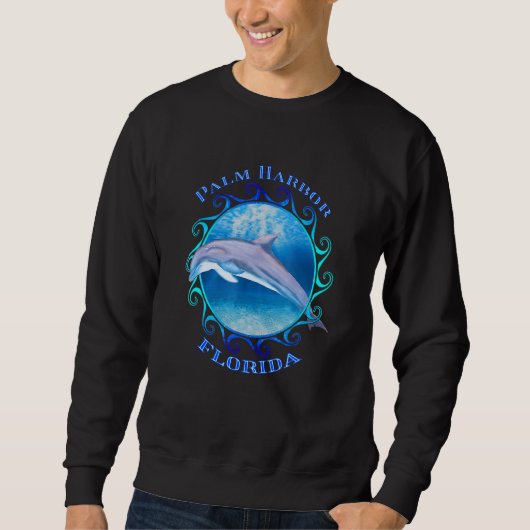 Palm Harbour Florida Vacation Souvenir Dolphin Trui (Voorkant)