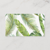 palm hibiscus baby shower diaper raffinagekaarten informatiekaartje (Achterkant)