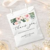 Palm hibiscus tropisch | Dank je bruiloft Bedankzakje (Geknipt)