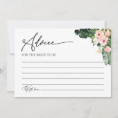 Palm Hibiscus Tropisch Vrijgezellenfeest Advies Ka Kaart (Voorkant)