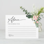 Palm Hibiscus Tropisch Vrijgezellenfeest Advies Ka Kaart (Staand voorkant)