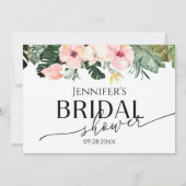 Palm Hibiscus Tropisch Vrijgezellenfeest Advies Ka Kaart (Achterkant)