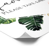 Palm Hibiscus Tropisch Vrijgezellenfeest Favoriete Poster (Hoek)