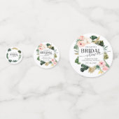 Palm Hibiscus Tropische Bloem Bruidsdouche Confetti (Voorkanten)