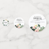 Palm Hibiscus Tropische Bloemachtige Bruidsdouche Confetti (Voorkanten)