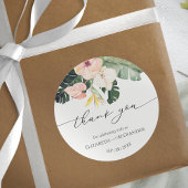 Palm Hibiscus Tropische bruiloft dank u Sticker