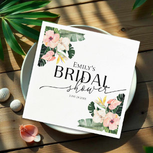 Palm Hibiscus Tropische Bruiloftsdienst Servetten