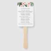 Palm Hibiscus Tropische Ceremonie Programma Teken Handwaaier (Achterkant)