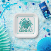 Palm Hug Summer Vibes Papieren Bordje (Feest)