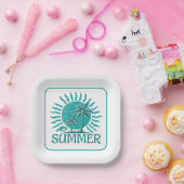 Palm Hug Summer Vibes Papieren Bordje (Feest)