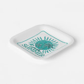 Palm Hug Summer Vibes Papieren Bordje (Gebogen)
