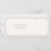 Palm Huwelijksbestemming Ticket Uitnodiging RSVP (Achterkant)