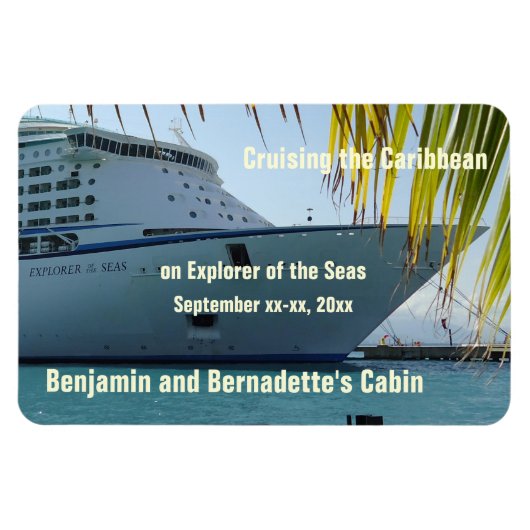 Palm ingelijste boog stateroom deur marker magneet (Horizontaal)