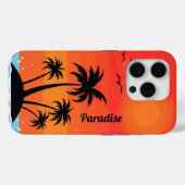 Palm Island onder Rode Lucht Case-Mate iPhone Case (Achterkant (horizontaal))