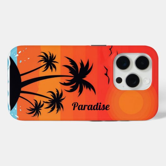 Palm Island under Red Sky Case-Mate iPhone Case (Achterkant (horizontaal))