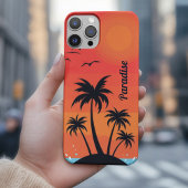 Palm Island under Red Sky Case-Mate iPhone Case