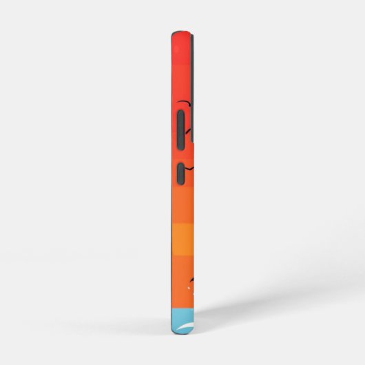 Palm Island under red sky with birds Samsung Galaxy Hoesje (Rechterkant)