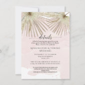 Palm Jungle Gebladerte Gedempte Zeekant Boho Detai Kaart (Voorkant)