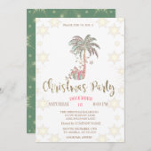 Palm-kerstbomen Cadeau Company Party Kaart (Voorkant / Achterkant)