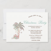 Palm Kerstboom Kado Kerstfeest Party Kaart (Voorkant)