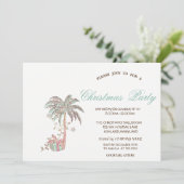 Palm Kerstboom Kado Kerstfeest Party Kaart (Staand voorkant)