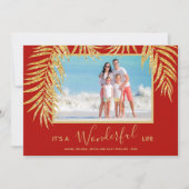 Palm-kerstfoto Feestdagenkaart (Voorkant)