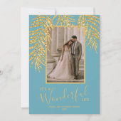 Palm Kersttropische foto Feestdagenkaart (Voorkant)