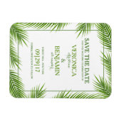 Palm laat tropisch strand bruiloft los, behalve de magneet (Horizontaal)