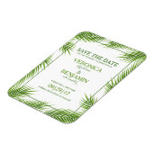 Palm laat tropisch strand bruiloft los, behalve de magneet (Linkerzijde)