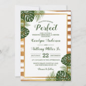 Palm Leaf Beach Bruiloft repetitie diner Kaart (Voorkant)